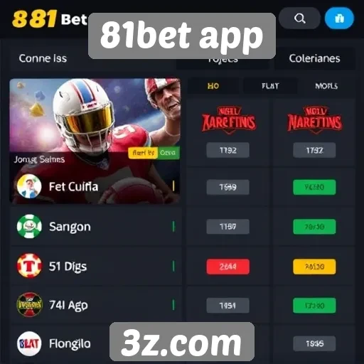 Comparação de jogos disponíveis no 81bet app
